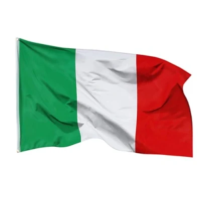 Abbildung von Aricona Italien Flagge 90x150cm wetterbeständige Fahne mit Messingösen, 100% Polyester, robuste Doppelnaht &amp; in lebendigen Farben ideal für Flaggen Liebhaber
