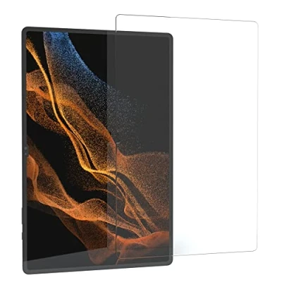 Abbildung von EAZY CASE Displayschutzfolie kompatibel mit Samsung Galaxy Tab S8 Ultra Displayschutz Glas 14,6 Zoll Glasfolie 9H Härte 0,3mm dünne Tabletschutzfolie Tablet Schutzglas Folie Transparent Klar