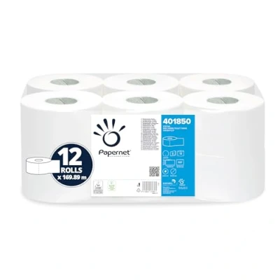 Abbildung von Papernet 401850 Toilettenpapier Mini Jumbo, zweilagig, Rohzellstoff 12 Rollen