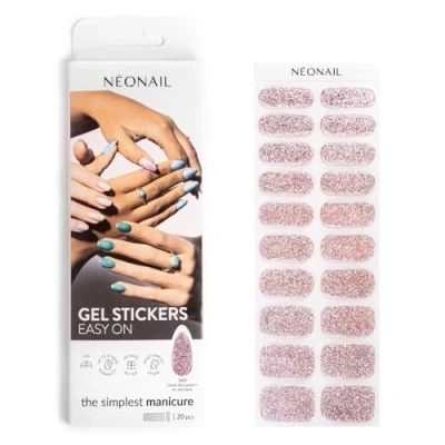 Abbildung von NEONAIL Gel UV Stickers Easy On M07 Rosa Nagelsticker Nagellackstreifen Nagelaufkleber für Füße und Hände Fingernägel zum aufkleben Nageldesign 1 Blatt 20 Stk