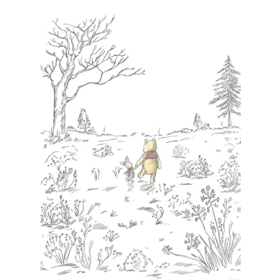 Abbildung von Komar Vliestapete &quot;Winnie the Pooh Walk&quot;, 200x280 cm (Breite x Höhe)