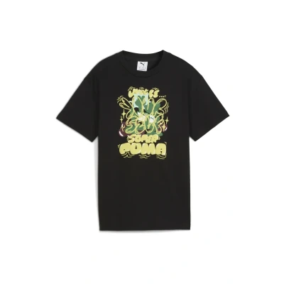 Abbildung von Puma Graphic Super Tshirt print für Kinder, Größe: 128, black