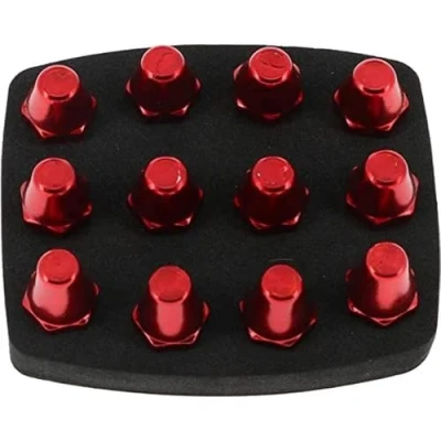 Abbildung von Uhlsport Unisex Erwachsene Alu 6 Kt Stollen, Anodized red, 13/16MM