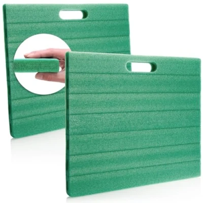 Abbildung von com four® 2X Kniekissen für den Garten Kniematte die Gartenarbeit Kniepolster Handwerk und Freizeit Knieschutzmatte ca. 35 cm x 30 2,5 (grün)