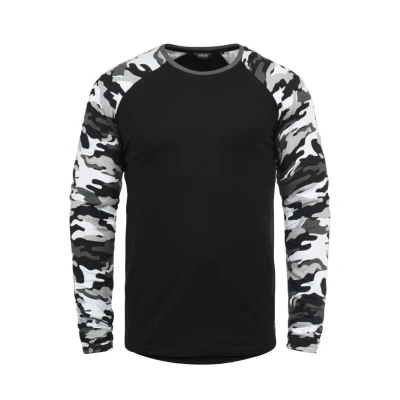 Abbildung von Solid Sdcajus Langarmshirt, Herren, Größe: Large, Black grey