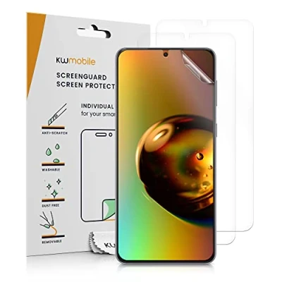 Abbildung von kwmobile 3X Displayschutzfolie kompatibel mit Samsung Galaxy S22 Folie klare Schutzfolien Set in transparent