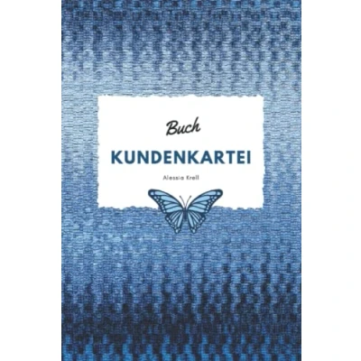 Abbildung von Kundenkartei Buch für Kosmetik, Nagelstudio, Friseur, Wimpernverlängerung, Fußpflege, Adressbuch Kunden, blau, Telefonbuch Kunden: ... Kundenkarteikarten Wimpernverlängerung
