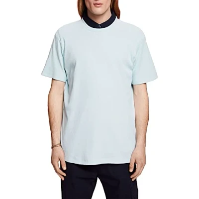 Abbildung von Esprit Collection Geripptes Tshirt basic, Herren, Größe: XS, Light aqua green