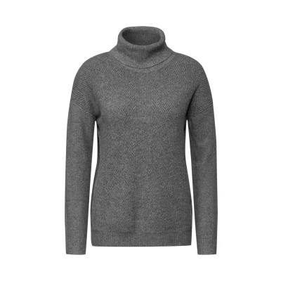 Abbildung von Cecil MIT Rollkragen Strickpullover, Damen, Größe: XL, Grau