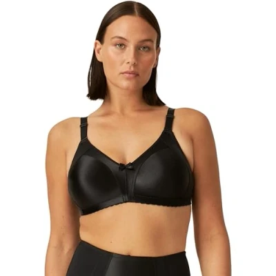 Abbildung von Naturana® Minimizer BH ohne Bügel [Cup B G] I Optimaler &amp; maximaler Halt Dank Perfekter Schnittführung Breiten Trägern Eleganter für eine optisch kleinere Cupgröße 105 Schwarz E