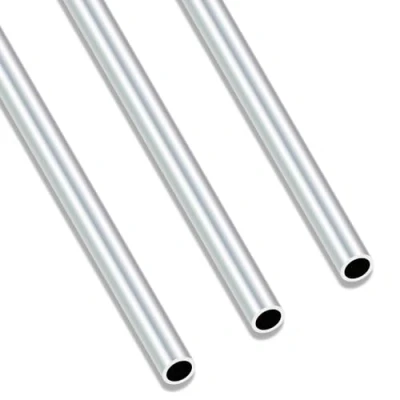 Abbildung von iMeistek 6063 Aluminium Rundrohr, 250 mm Länge, 10 Außendurchmesser, 8 Innendurchmesser, nahtloses, gerades Rundrohr für Industrie, Dekoration, Architektur (3 Stück)