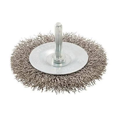 Abbildung von Silverline 525076 Edelstahl Scheibenbürste, gewellt 100 mm