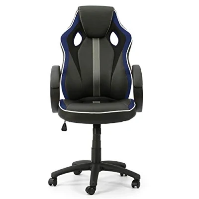 Abbildung von VS Venta stock Formula Schreibtischstuhl schwarz und blau, Wippfunktion &amp; Armlehne Ergonomic, höhenverstellbar