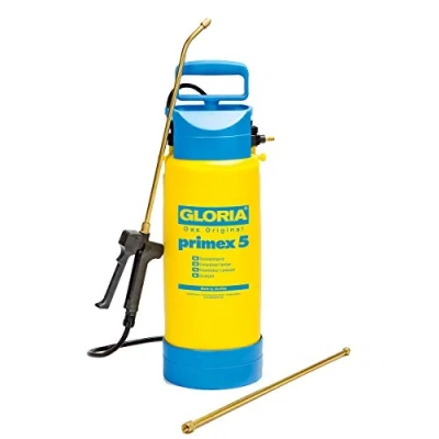Abbildung von GLORIA Primex 5, Kompressionsgartenspritzer, 7 l, 5 Blau, Gelb, Kunststoff, Messing