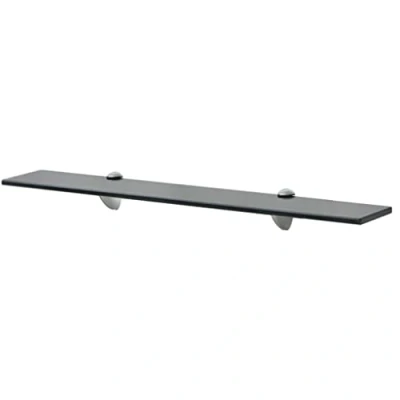 Abbildung von vidaXL Wand Regal Glasregal Glasboden Glasablage Badregal Schwarz 70x10 cm 8 mm