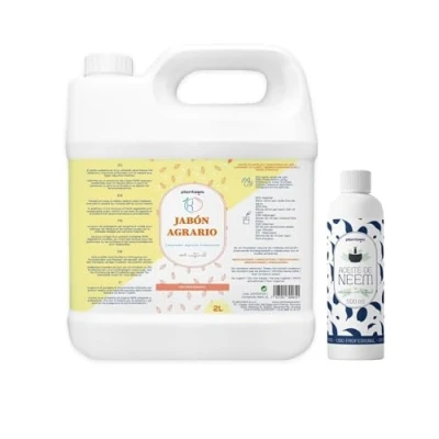 Abbildung von PLANTAWA Pack Kaliumseife 2L + Neemöl 500ml Verhindert und Bekämpft Schädlinge Insekten Natürlicher Schutz Hochkonzentrierte Weiße Fliege, Blattlaus, Rote Spinne, Schädlingsbekämpfung