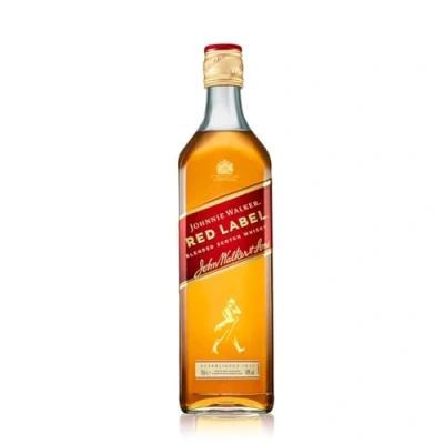 Abbildung von Johnnie Walker Red Label, Blended Scotch Whisky, handgefertigt in den 4 bekanntesten Regionen Schottlands, 40% vol, 700ml Einzelflasche