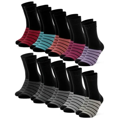 Abbildung von Occulto 10 PACK Socken, Damen, Größe: 35 38, Schwarz grau pink türkis
