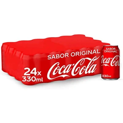 Abbildung von Coca Cola Original Geschmack Limonade Packung mit 24 Dosen 330 ml