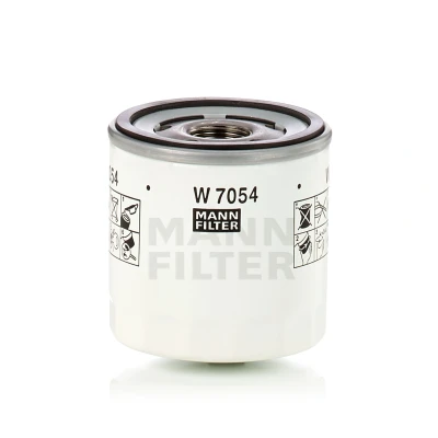 Abbildung von MANN FILTER W 7054 Ölfilter M 22 X 1.5 6H mit einem Rücklaufsperrventil Anschraubfilter FORD: Galaxy Mk3 MPV, Focus Mk4 Turnier