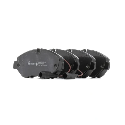 Abbildung von BREMBO P 56 066 Bremsbelagsatz inkl. Verschleißwarnkontakt mit Bremssattelschrauben Zubehör NISSAN: Cabstar, NT400 Cabstar