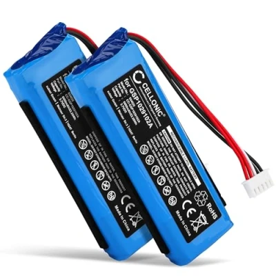 Abbildung von CELLONIC 2X Ersatzakku GSP1029102A für JBL Charge 3 Lautsprecher Musikbox Akku 6000mAh Soundbox Batterie, Speaker Battery