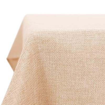 Abbildung von Deconovo Tischdecke Wasserabweisend Leinenoptik Tischwäsche Lotuseffekt 140x240 cm Zart Rosa