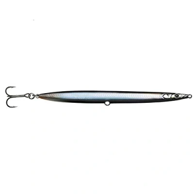 Abbildung von Savage Gear Sandeel Pencil 12,5cm 19g Meerforellenköder, Farbe:Black Silver