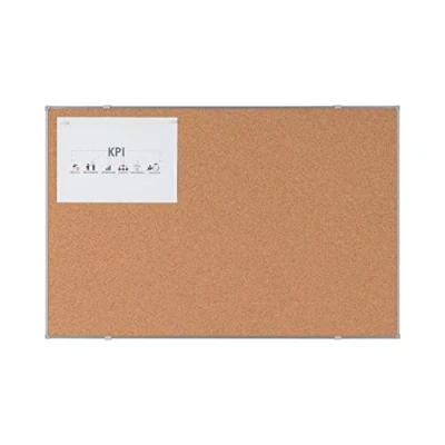 Abbildung von BoardsPlus Economy Korktafel, 88 x 58 cm, Rahmen aus grauer Tech Legierung