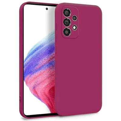 Abbildung von MyGadget Hülle für Samsung Galaxy A53 5G Zweilagige Handyhülle mit Kameraschutz Cover Innenfutter &amp; Silikon außen Wein Rot