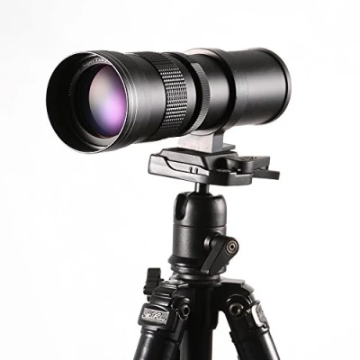Abbildung von Hersmay 420 800mm f/8.3 16 Super Tele Zoom Objektiv Teleobjektiv Zoomobjektiv Vario für Canon EOS 1300D, 60D, 70D, 1200D, 1100D, 1000D, 760D, 750D, 700D, 650D, 600D, 550D 500D DSLR/SLR Kamera