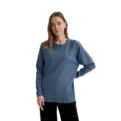 Abbildung von DeFacto Damen Strickmode Stilvolle Strickpullover Blusen &amp; Tuniken für Auswahl an Pullover Feinstrickpullover Strickjacken und Pulli