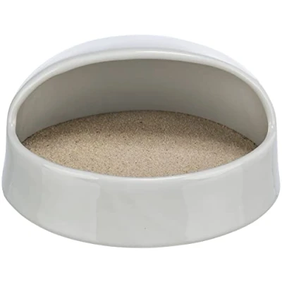 Abbildung von Trixie Sand bath, degus/hamster, ceramic, 20 x 10 16 cm, grey