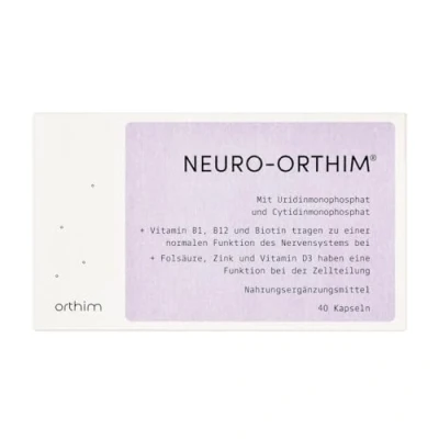 Abbildung von NEURO ORTHIM mit Uridin, Cytidin &amp; Folsäure + Vitamin B12 trägt zu einer normalen Funktion des Nervensystems bei nur 1x Kapsel täglich vegan, glutenfrei, laktosefrei (40 Kapseln)