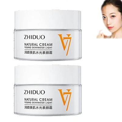 Abbildung von Zhiduo Natural Cream Young Skin Water Light, V7 toning light moisturizing tone up cream, v7, Face for All Type Moisturizer (2PCS)