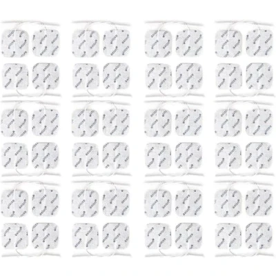 Abbildung von axion Elektrodenpads passend zu Prorelax, Promed, 4x4cm, 2mm Steckanschluss, 48 St.,selbstklebende TENS EMS Elektroden für Geräte