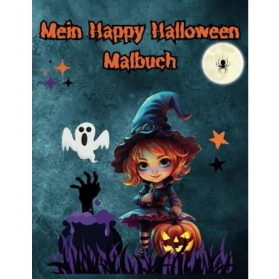 Abbildung von Mein Happy Halloween Malbuch: über 45 schaurig niedliche Motive zum ausmalen, ein Spaß für große und kleine Künstler