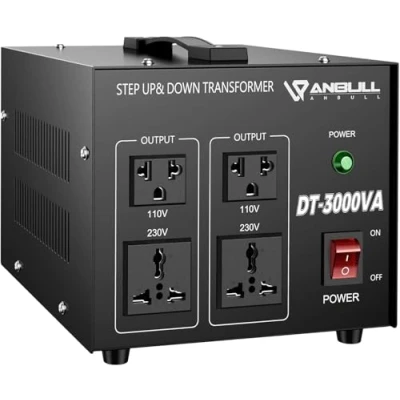 Abbildung von Anbull DT 3000W Spannungswandler Ringkern Transformator, 110V auf 230V, Step up down Converter, stecker 230 110v, 50 60Hz