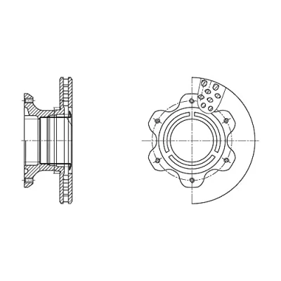 Abbildung von FEBI BILSTEIN 171483 Bremsscheibe Hinterachse 304 30 6 192 innenbelüftet beschichtet MERCEDES BENZ: Sprinter 5 T Pritsche/Fahrgestell