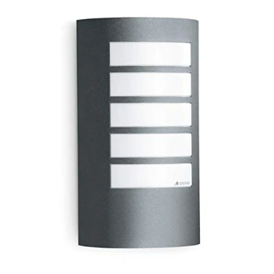 Abbildung von steinel Außen Wandleuchte L 12, ohne Leuchtmittel, Alu Blende, Wandlampe, außen, Outdoor, wasserdicht