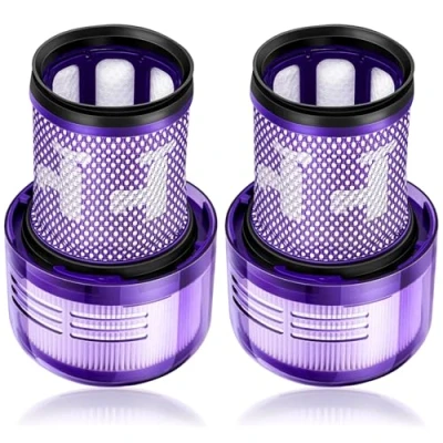 Abbildung von 2 x HEPA Ersatzfilter für Dyson V12 Detect Slim Staubsauger Absolute Extra/Total Clean/Fluffy Zubehör Hinterer Filter Ersatzteil 971517 01