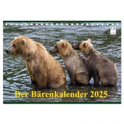 Abbildung von Der Bärenkalender 2025 (Tischkalender DIN A5 quer), CALVENDO Monatskalender