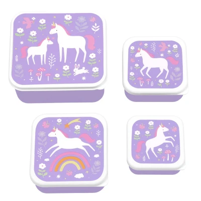 Abbildung von A Little Lovely Company Lunchbox Set, Unicorn dreams