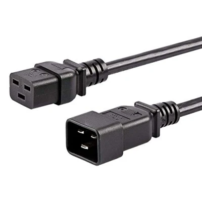 Abbildung von PremiumCord kpsa015 Kaltgeräteverlängerung 1, 5m, Verlängerungskabel IEC 320,BuchseaufStecker,IEC320C19aufC20,Stromkabelfür230V16A,Farbeschwarz