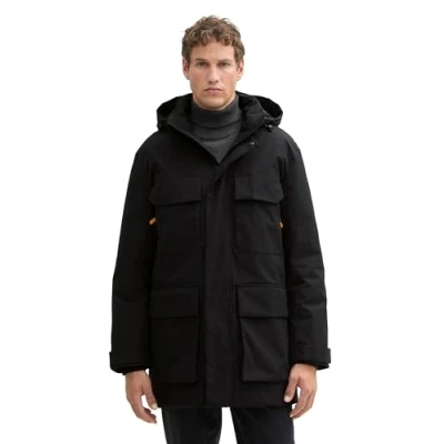 Abbildung von TOM Tailor Denim Arctic MIT Abnehmbarer Kapuze Wintermantel, Herren, Größe: Medium, Black
