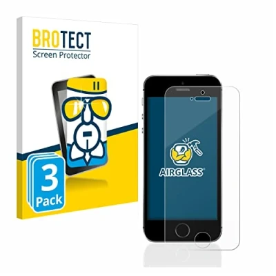 Abbildung von BROTECT Schutzglas für Apple iPhone SE 2016 (3 Stück) Schutzfolie Panzer Folie Glas [Extrem Kratzfest 9H, Anti Fingerprint, Ultra Transparent]