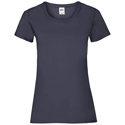 Abbildung von Fruit of the LoomDamen T Shirt Blau Deep Navy