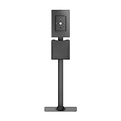 Abbildung von PureMounts® Tablet Halterung mit abschließbarem Stahlgehäuse für IPad 5/6/7/8/9/ Air 9.7&quot;/ 10.5&quot;/10.9&quot;/ 9.7&quot;/10.5&quot;/11&quot; sowie Samsung Tab A 10.1 (2019)/ A7/ S6 Lite 10.4&quot;, schwarz