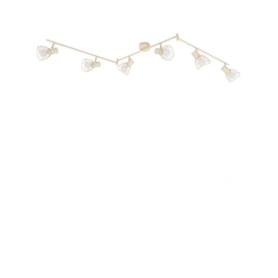 Abbildung von Lindby Deckenleuchte Piena, beige, 6 flg., Metall, 150cm