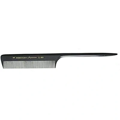 Abbildung von HERCULES SÄGEMANN 197 498 8,5 Zoll Kamm aus hochwertigem Ebonit Stielkamm für Frisuren und separieren einzelner Haarsträhnen Extra feine Zahnung Farbe: Schwarz